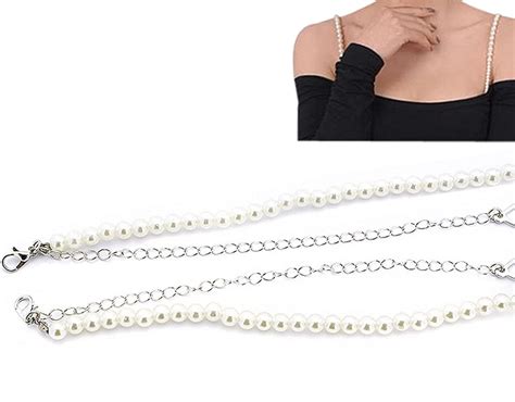 pearl bra straps|1 Pair Pearl Bra Straps Bra Shoulder Straps Non Skid .